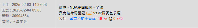 2/4【NBA賽事分析】09:00 奧克拉荷馬雷霆(主) pk 密爾瓦基公鹿 2 公路23