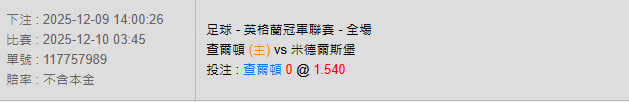 12/10【足球賽事分析】03:45 查爾頓 (主) vs 米德爾斯堡 2 photo 2025 12 09 14 21 43